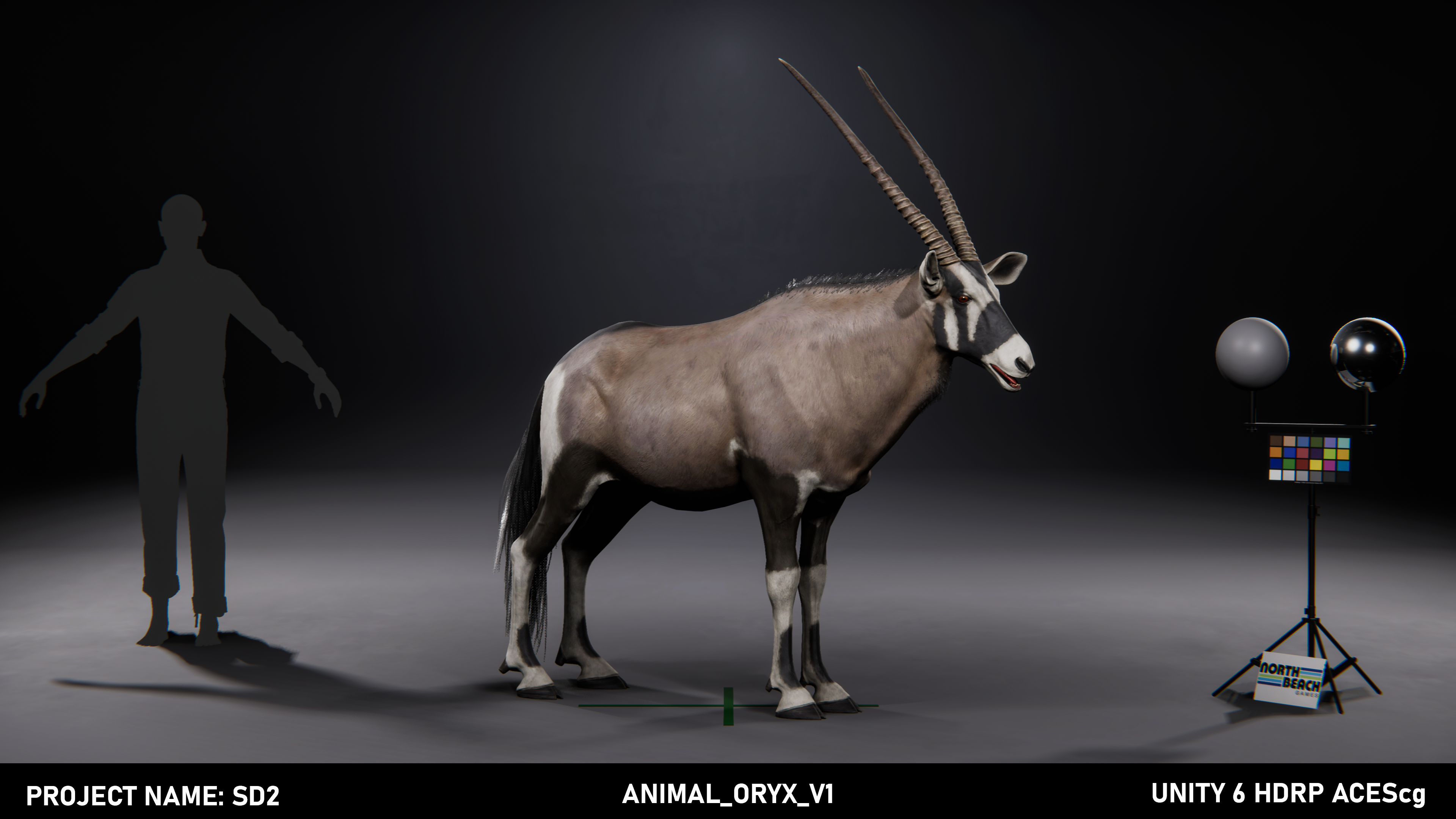 The oryx in Stranded Deep 2 — a powerful desert antelope with long, straight horns