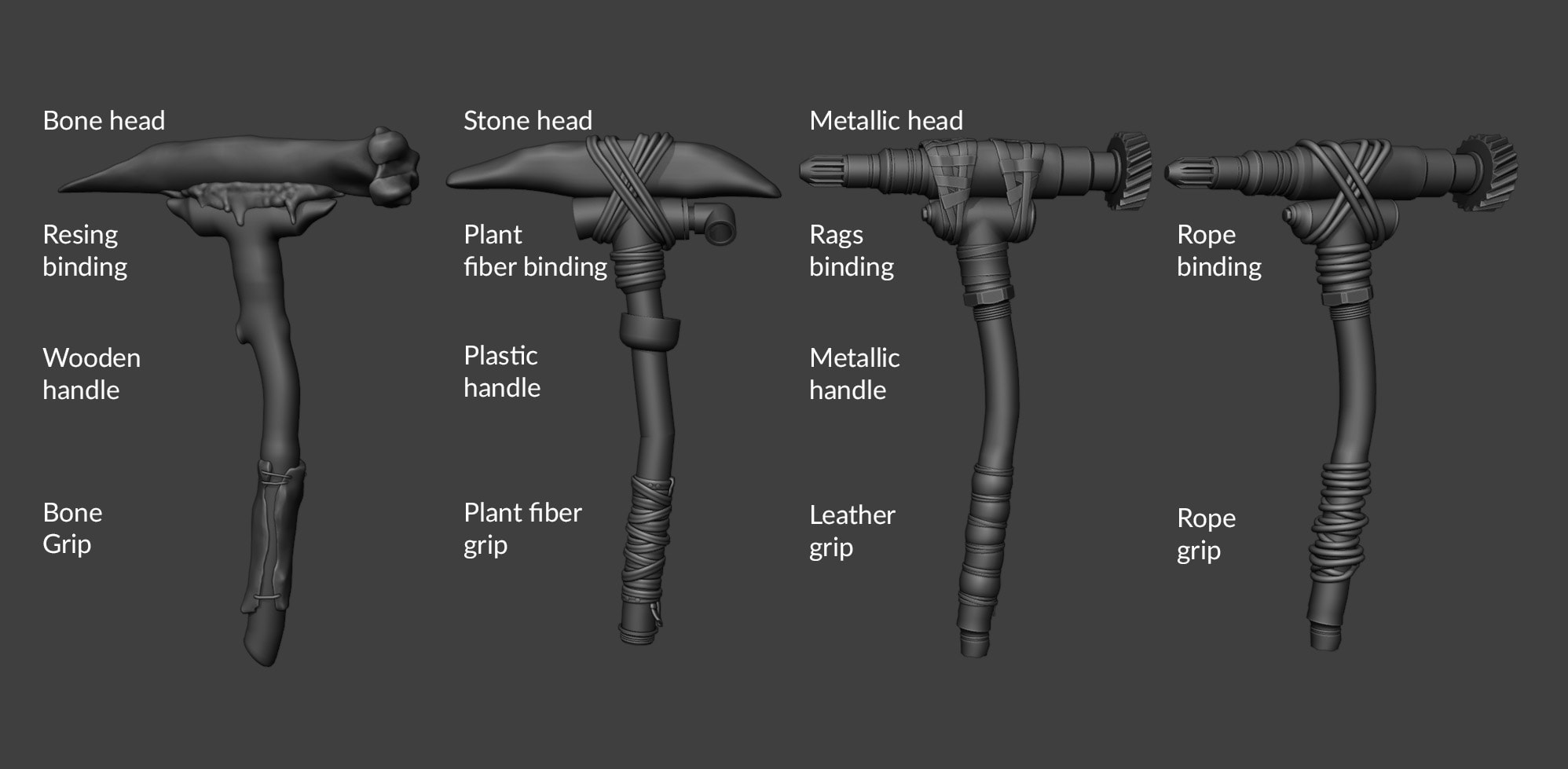 Pickaxe 3D blockout in Stranded Deep 2